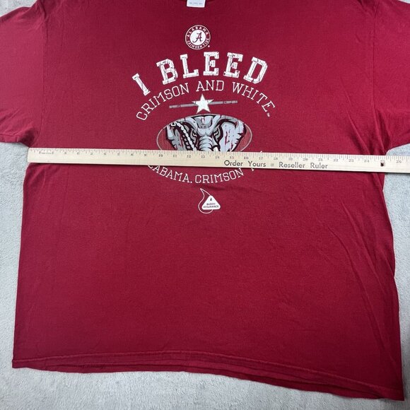 Alabama Crimson Tide Shirt  Mens 2XL Red Short SleeveI bleed Crimson Blood Drive - Picture 5 of 8